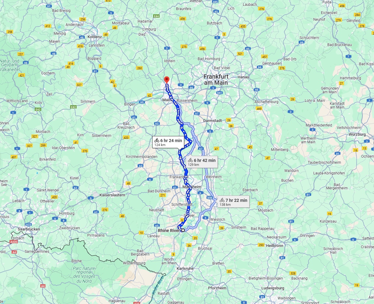Anreise von Ludwigshafen am Rhein Zu Wiesbaden Über 