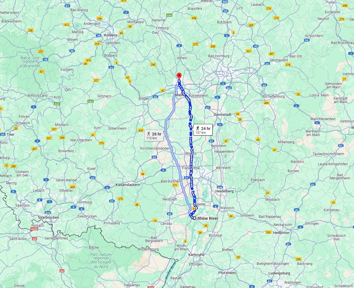 Anreise von Ludwigshafen am Rhein Zu Wiesbaden Über 