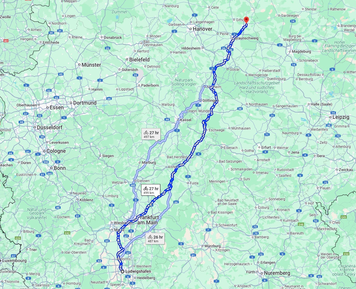 Anreise von Ludwigshafen am Rhein Zu Wolfsburg Über 