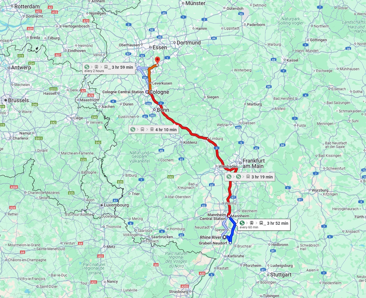 Anreise von Ludwigshafen am Rhein Zu Wuppertal Über 