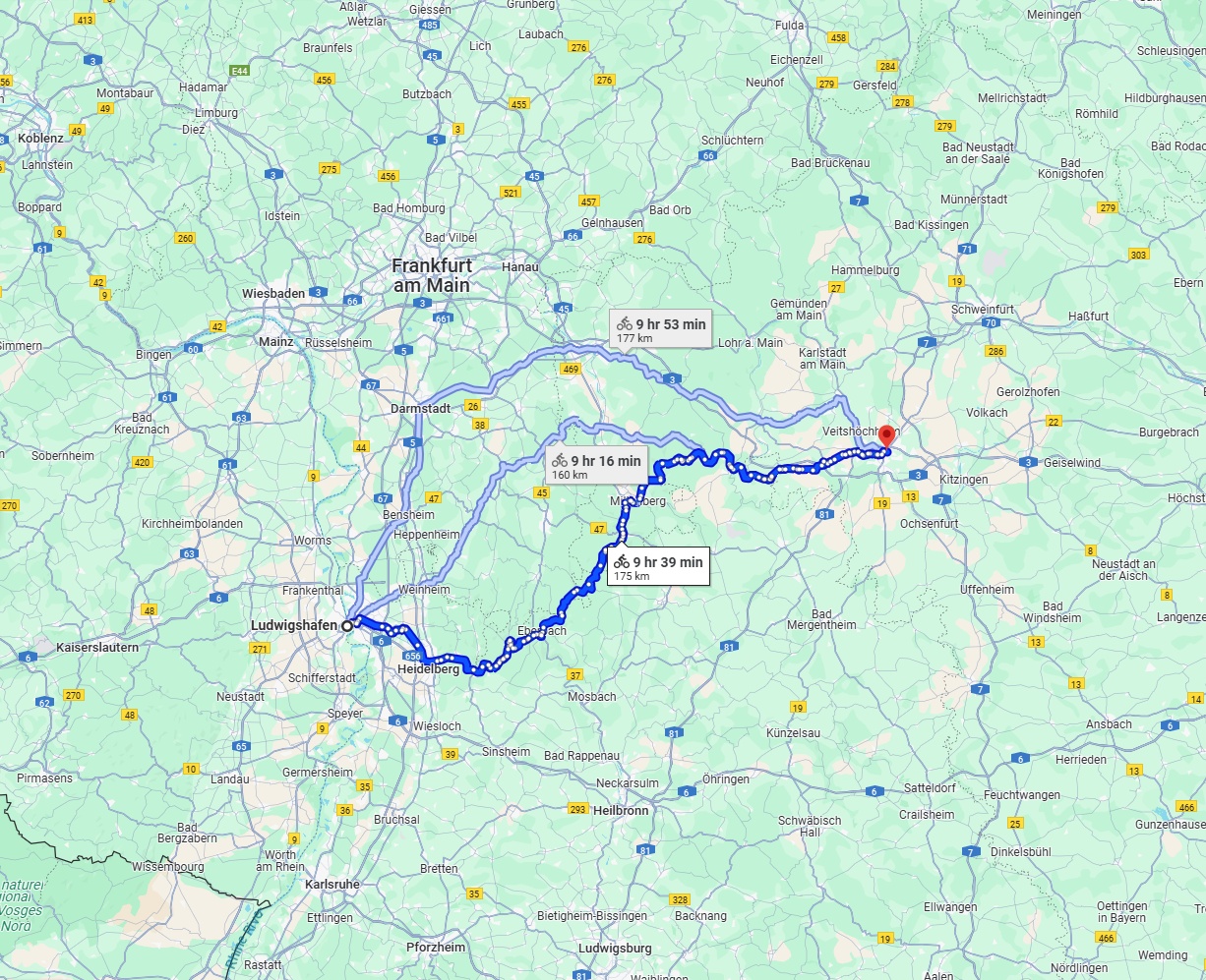 Anreise von Ludwigshafen am Rhein Zu Würzburg Über 