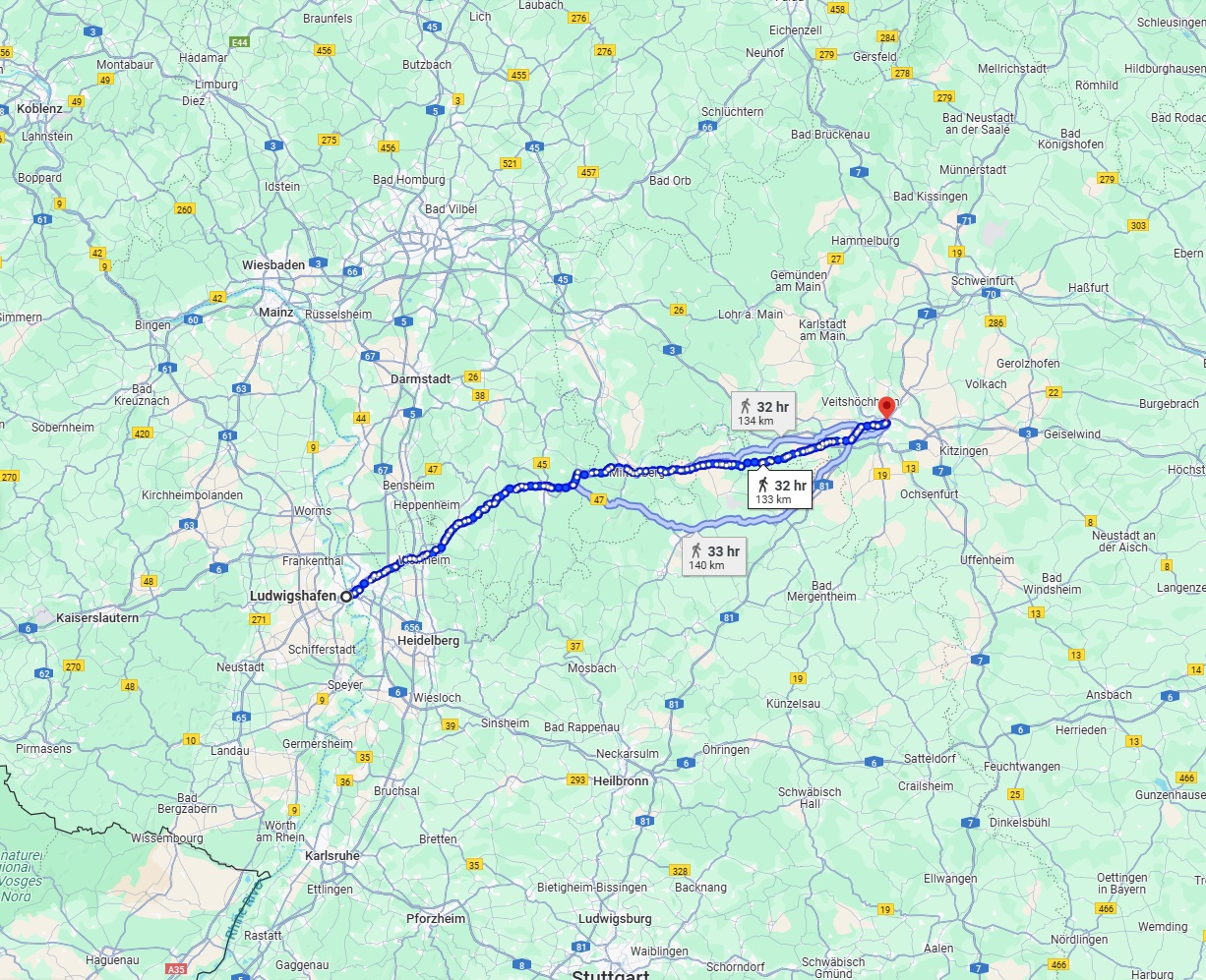 Anreise von Ludwigshafen am Rhein Zu Würzburg Über 