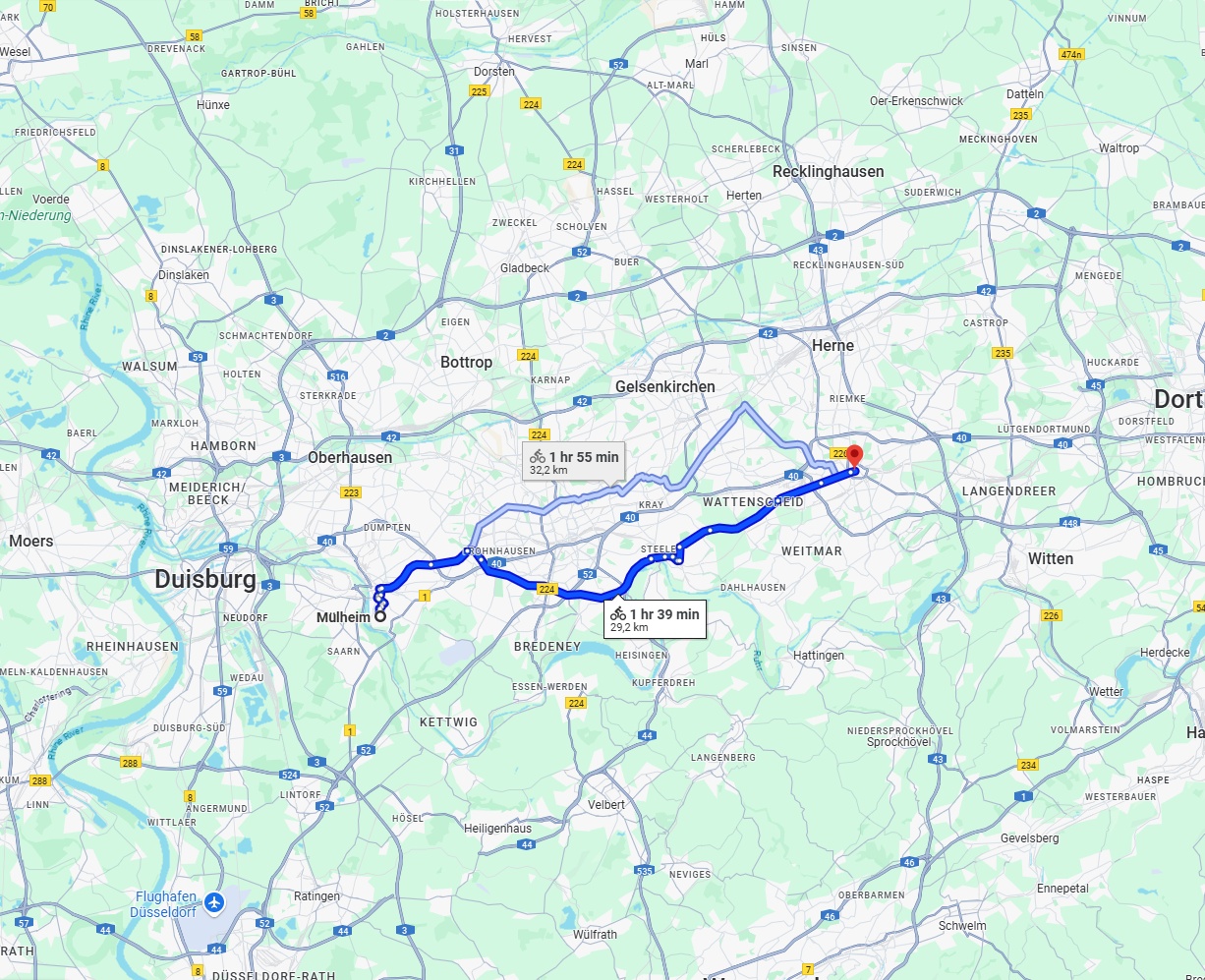 Anreise von Mülheim an der Ruhr Zu Bochum Über 