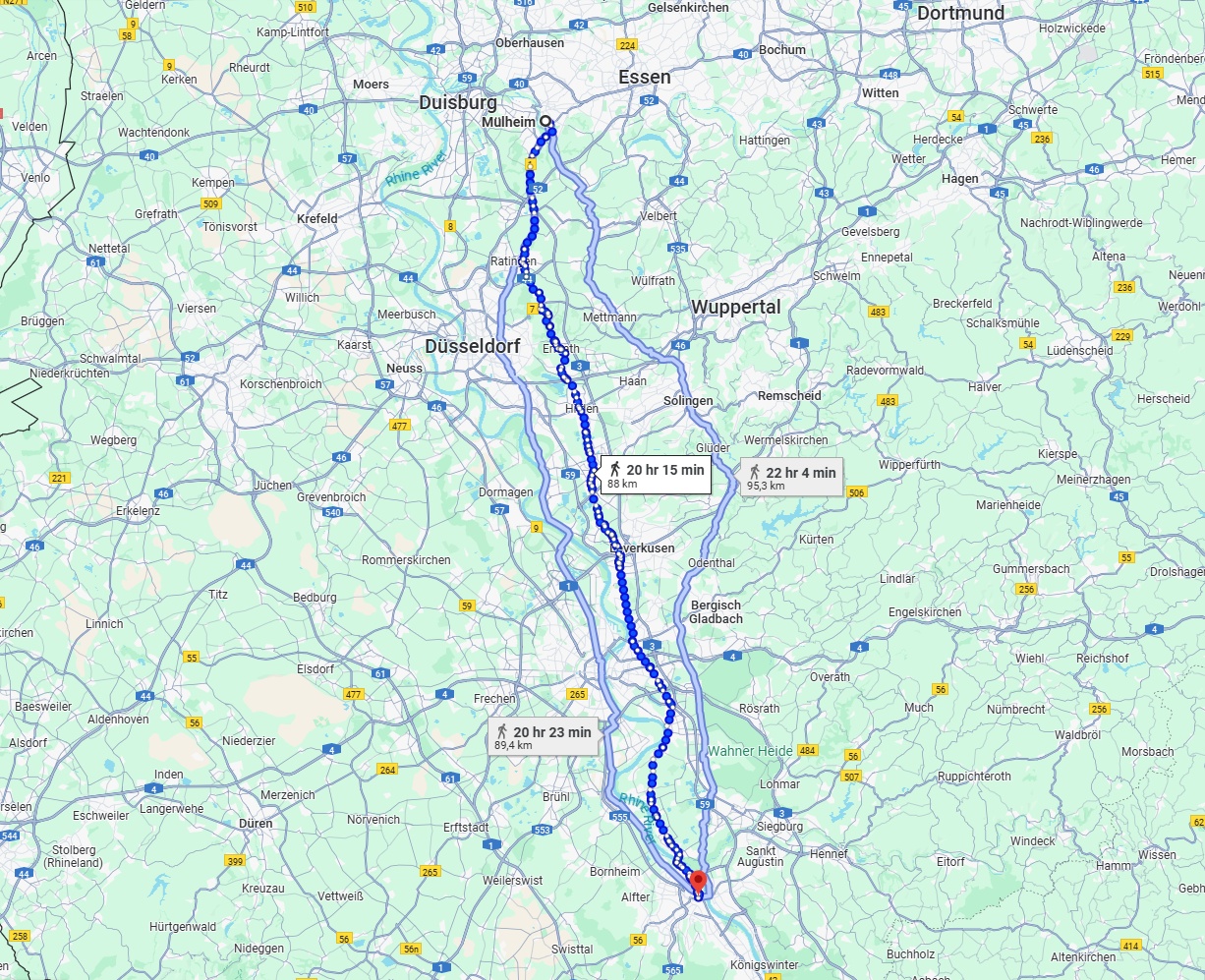 Anreise von Mülheim an der Ruhr Zu Bonn Über 