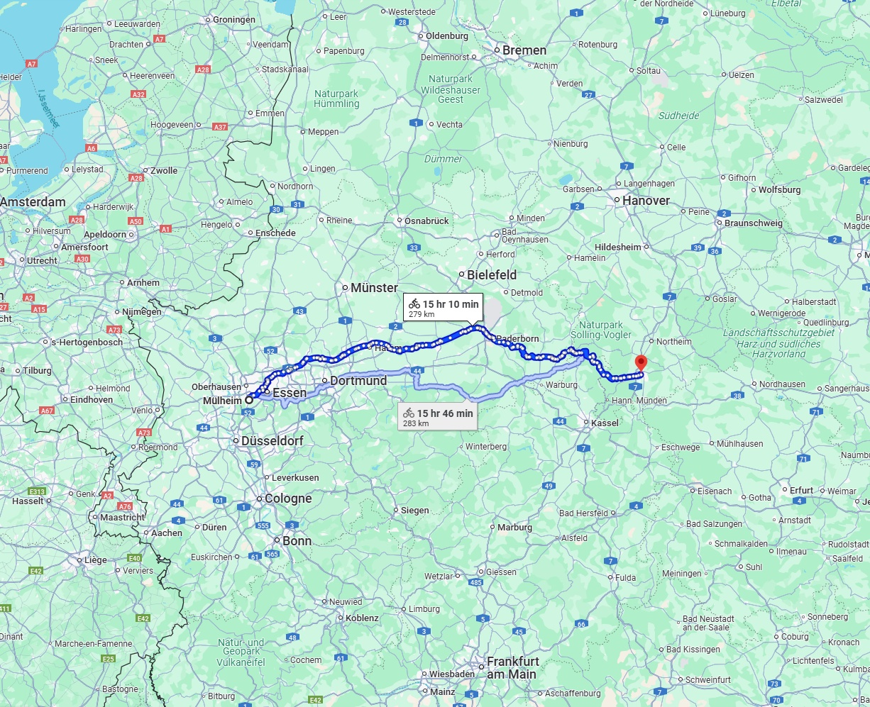 Anreise von Mülheim an der Ruhr Zu Göttingen Über 