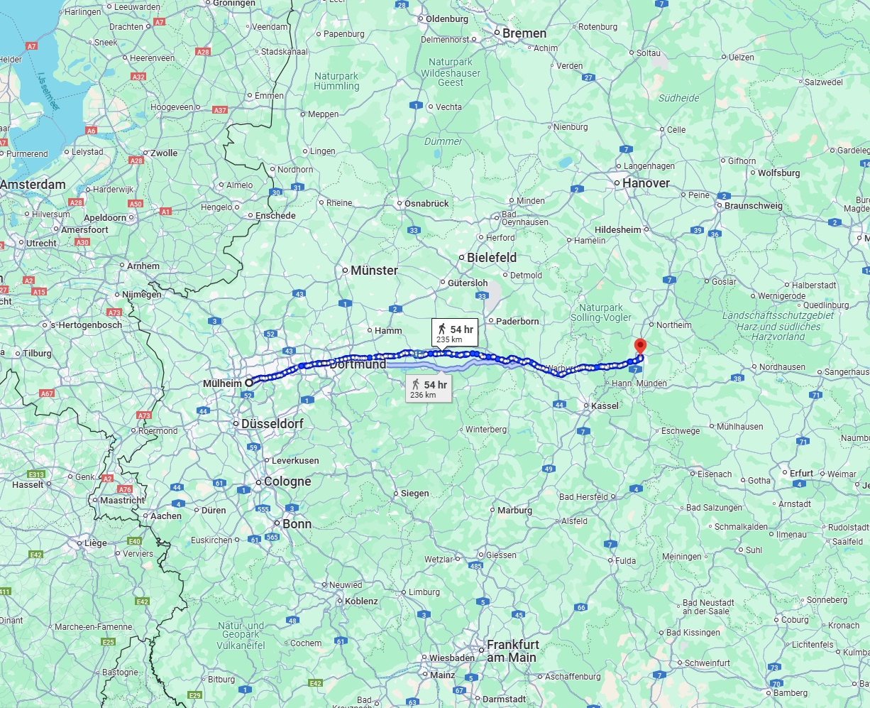 Anreise von Mülheim an der Ruhr Zu Göttingen Über 