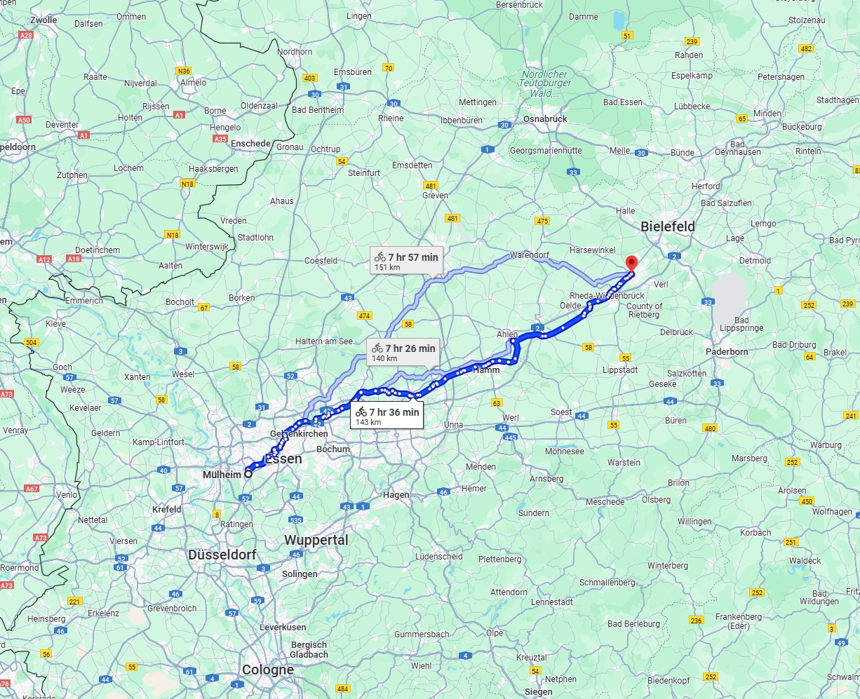 Anreise von Mülheim an der Ruhr Zu Gütersloh Über 