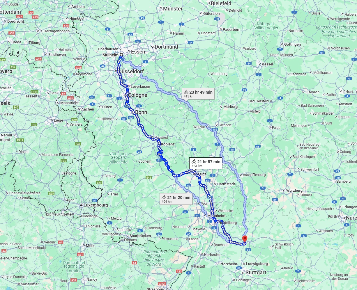 Anreise von Mülheim an der Ruhr Zu Heilbronn Über 