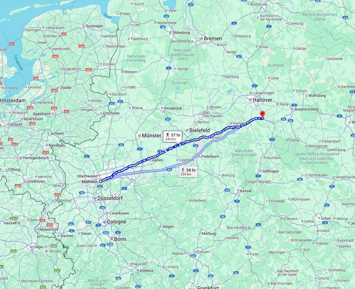 Anreise von Mülheim an der Ruhr Zu Hildesheim Über 