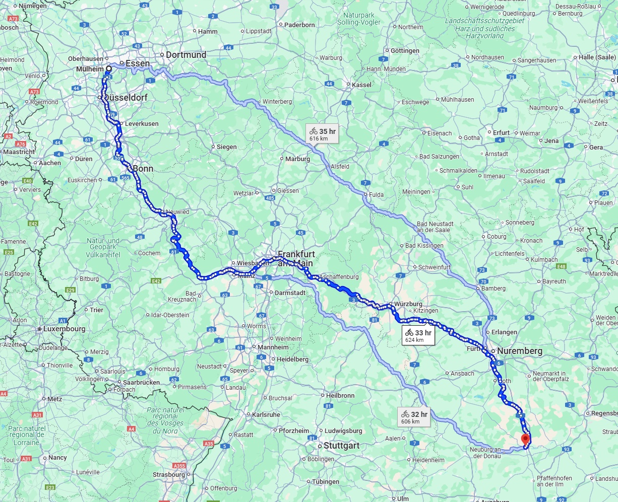 Anreise von Mülheim an der Ruhr Zu Ingolstadt Über 