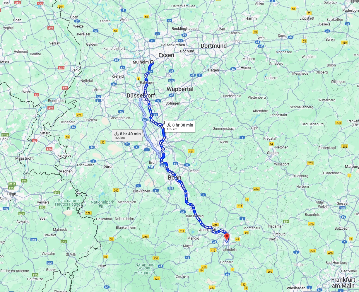 Anreise von Mülheim an der Ruhr Zu Koblenz Über 