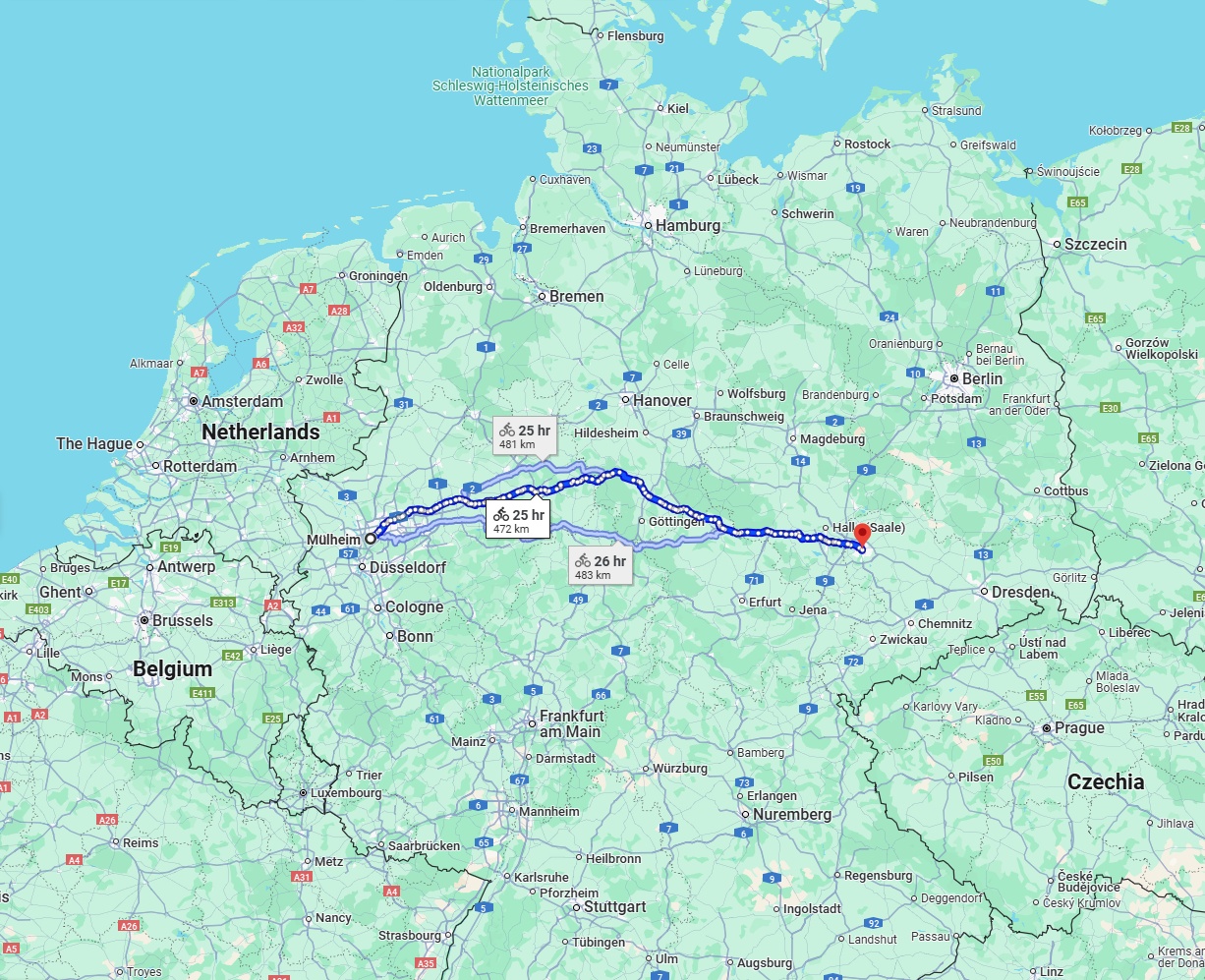 Anreise von Mülheim an der Ruhr Zu Leipzig Über 