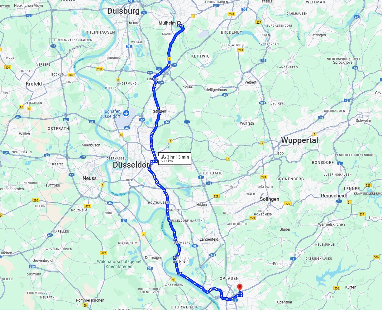 Anreise von Mülheim an der Ruhr Zu Leverkusen Über 