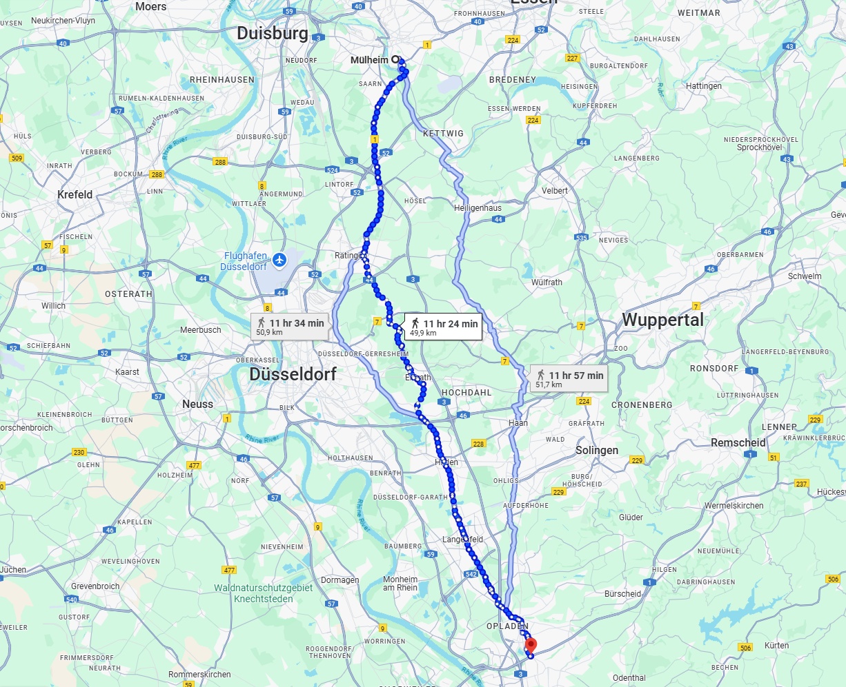 Anreise von Mülheim an der Ruhr Zu Leverkusen Über 