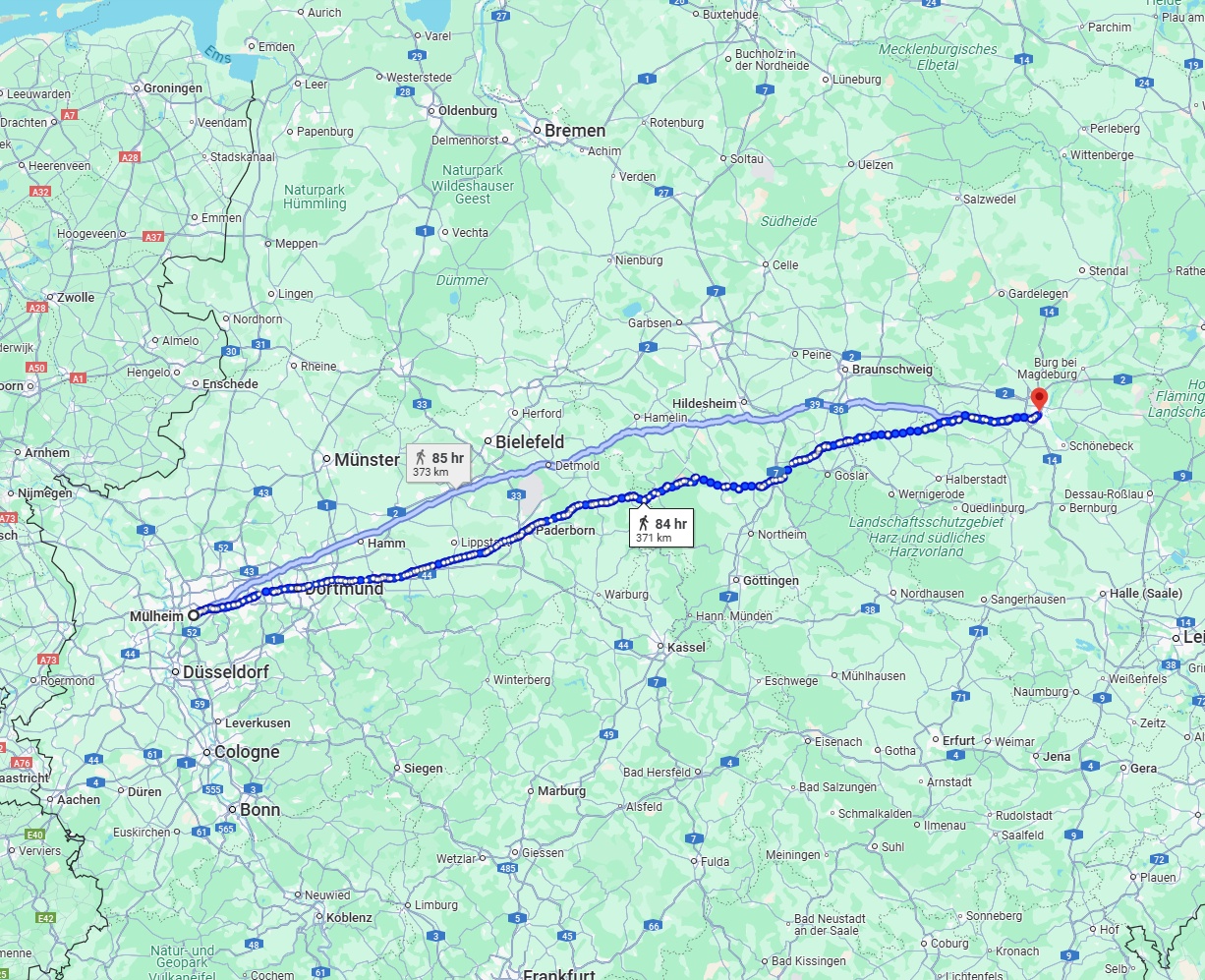 Anreise von Mülheim an der Ruhr Zu Magdeburg Über 