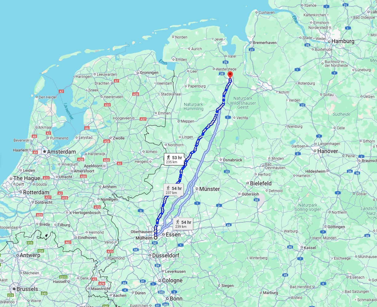 Anreise von Mülheim an der Ruhr Zu Oldenburg Über 