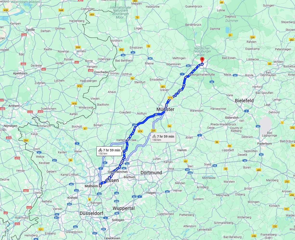 Anreise von Mülheim an der Ruhr Zu Osnabrück Über 