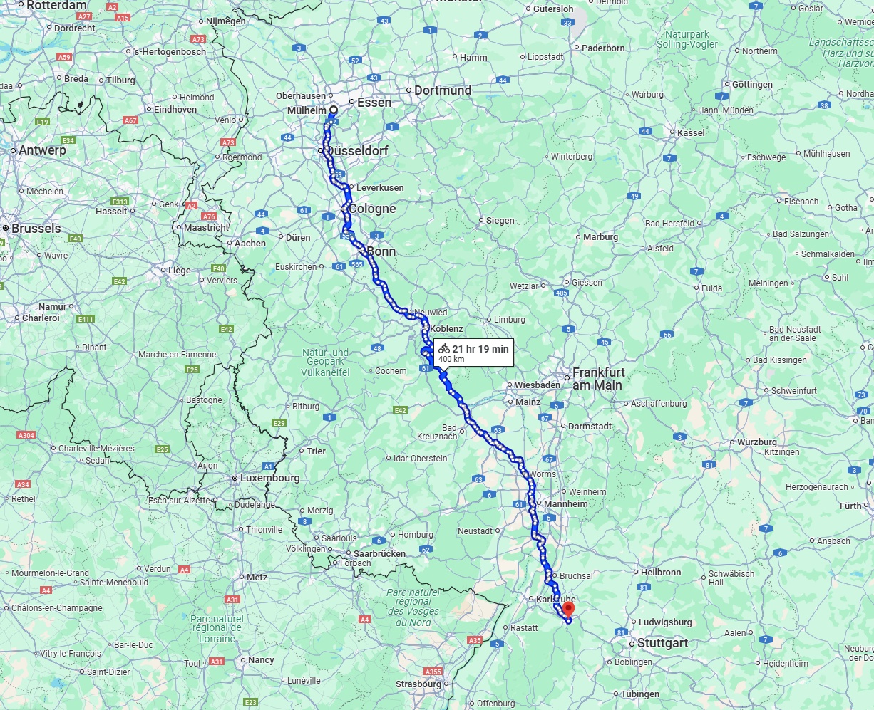 Anreise von Mülheim an der Ruhr Zu Pforzheim Über 