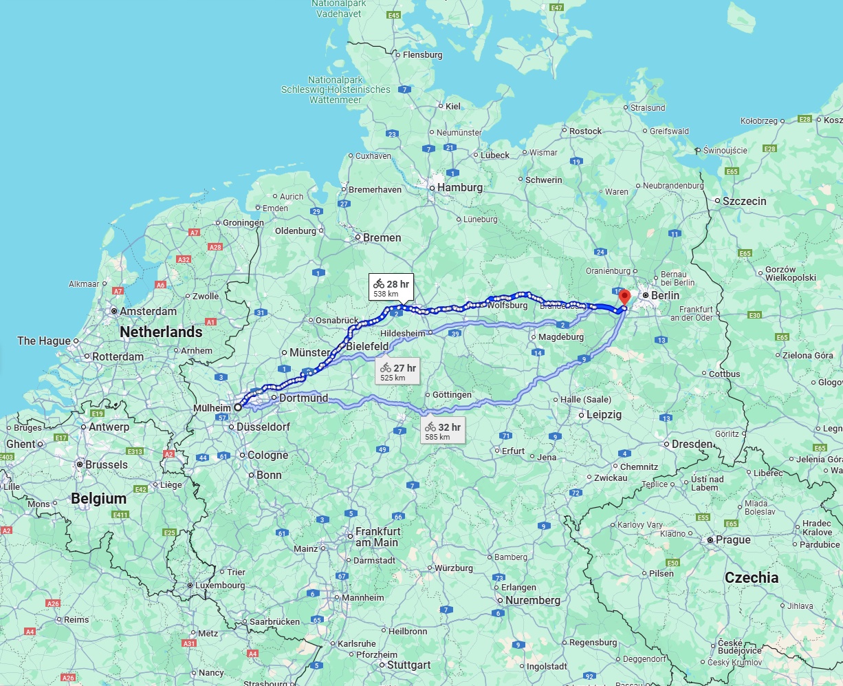 Anreise von Mülheim an der Ruhr Zu Potsdam Über 
