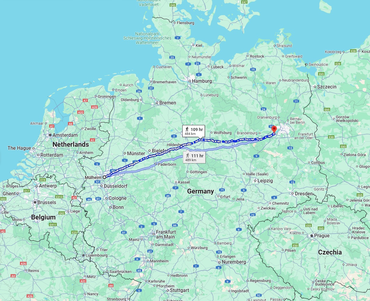 Anreise von Mülheim an der Ruhr Zu Potsdam Über 