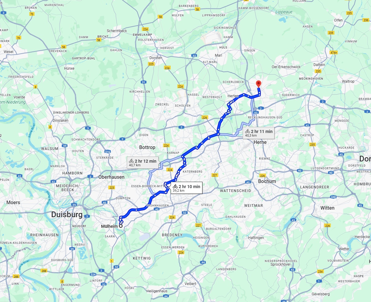 Anreise von Mülheim an der Ruhr Zu Recklinghausen Über 