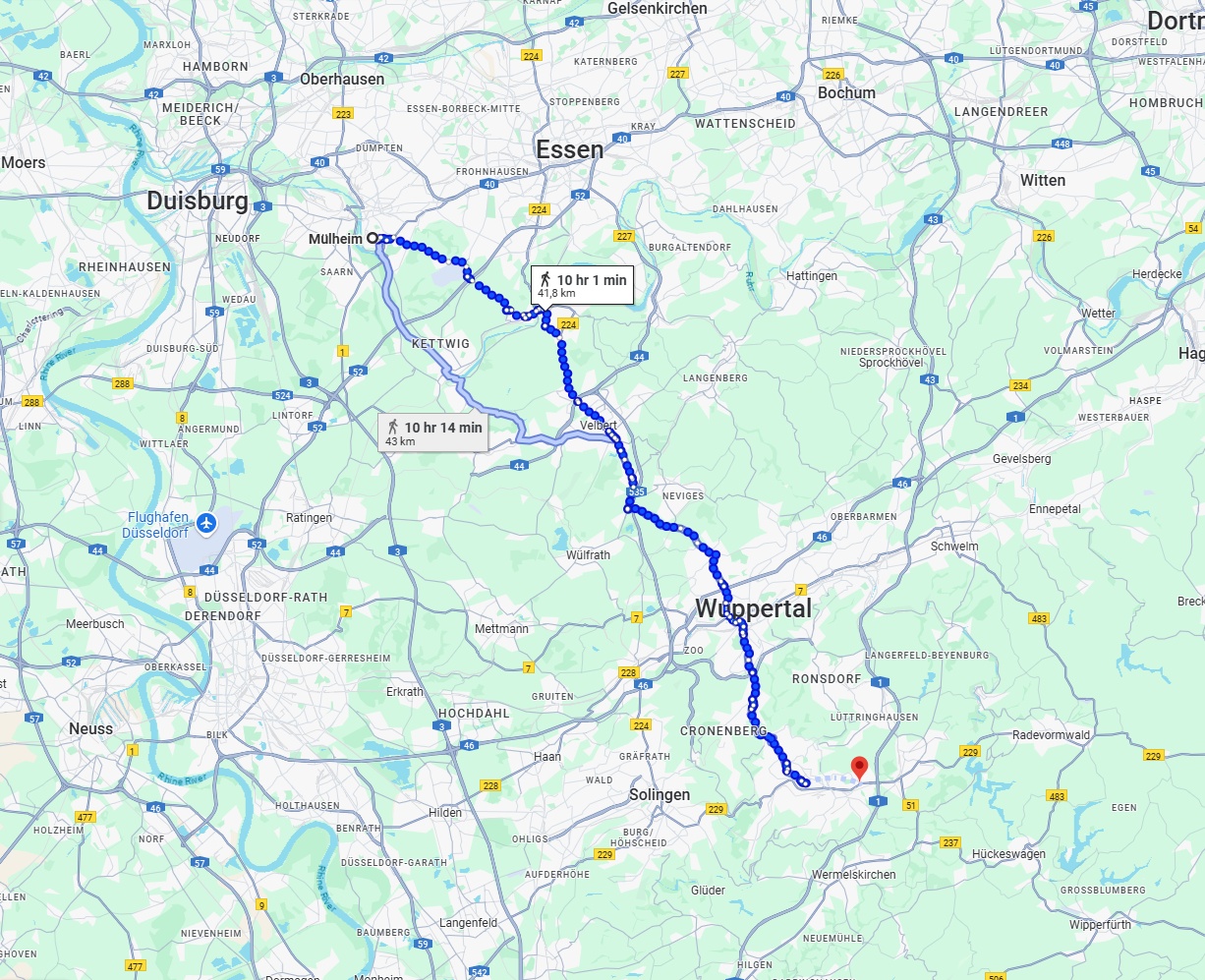 Anreise von Mülheim an der Ruhr Zu Remscheid Über 