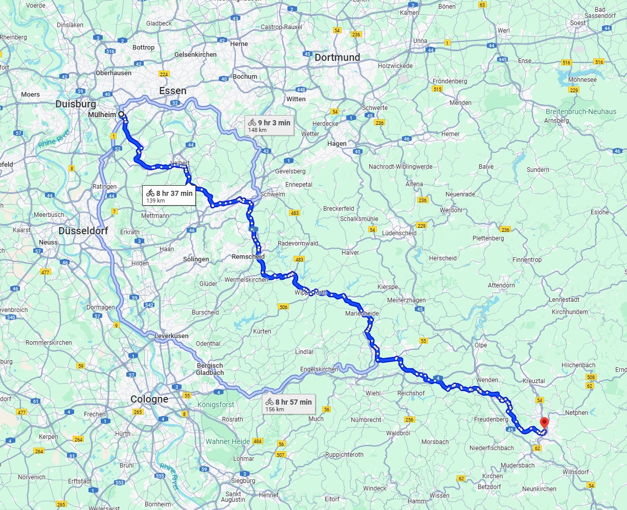Anreise von Mülheim an der Ruhr Zu Siegen Über 