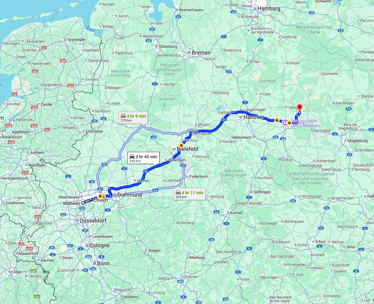Anreise von Mülheim an der Ruhr Zu Wolfsburg Über via A2