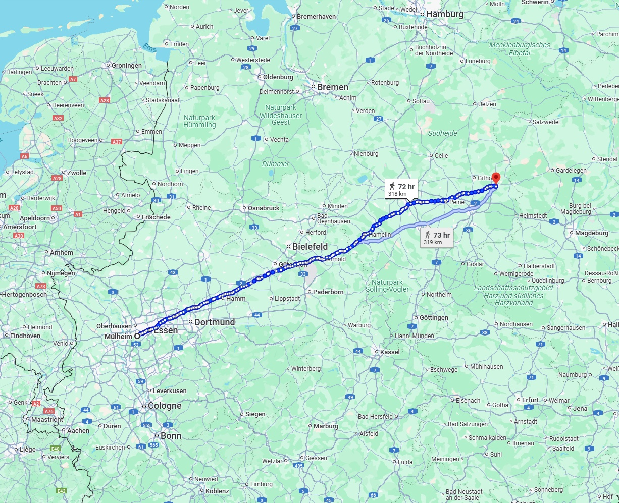 Anreise von Mülheim an der Ruhr Zu Wolfsburg Über 