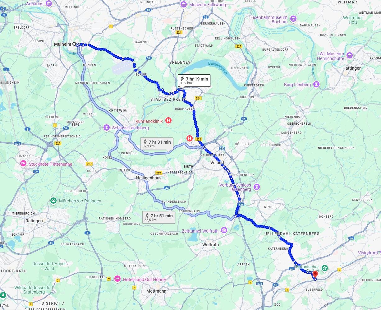Anreise von Mülheim an der Ruhr Zu Wuppertal Über 