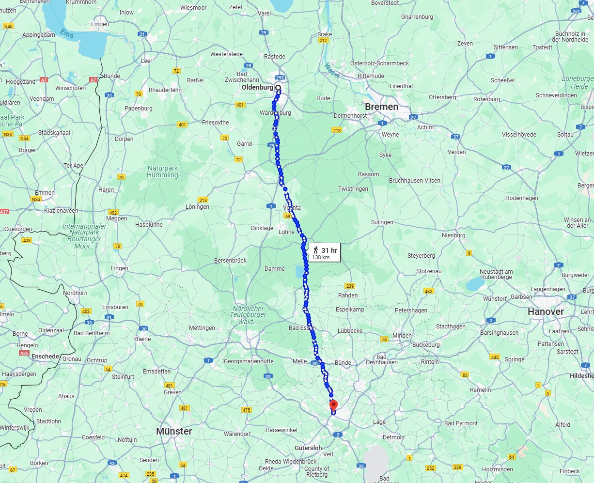 Anreise von Oldenburg Zu Bielefeld Über 