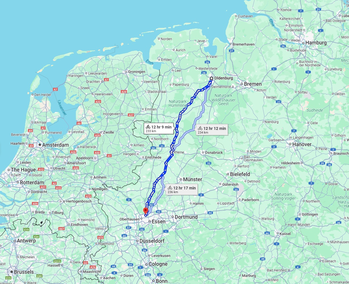 Anreise von Oldenburg Zu Bottrop Über 