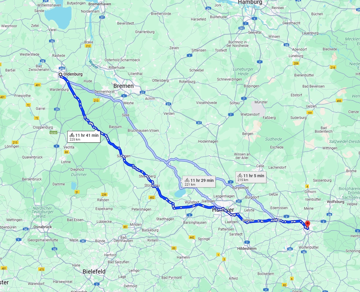 Anreise von Oldenburg Zu Braunschweig Über 