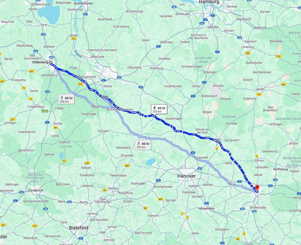 Anreise von Oldenburg Zu Braunschweig Über 