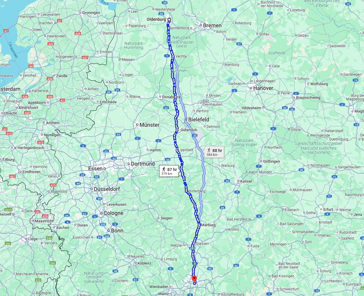 Anreise von Oldenburg Zu Frankfurt am Main Über 
