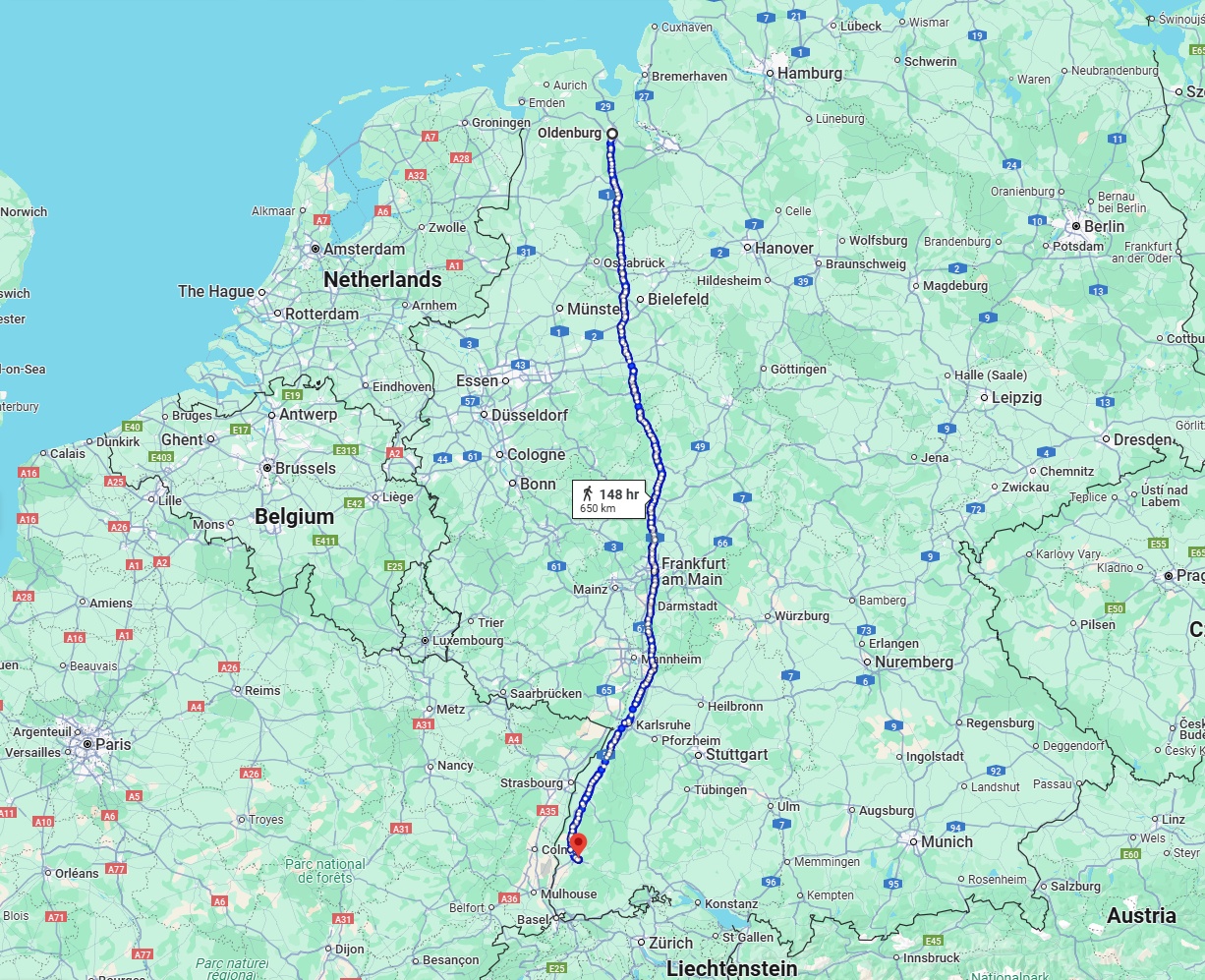 Anreise von Oldenburg Zu Freiburg im Breisgau Über 