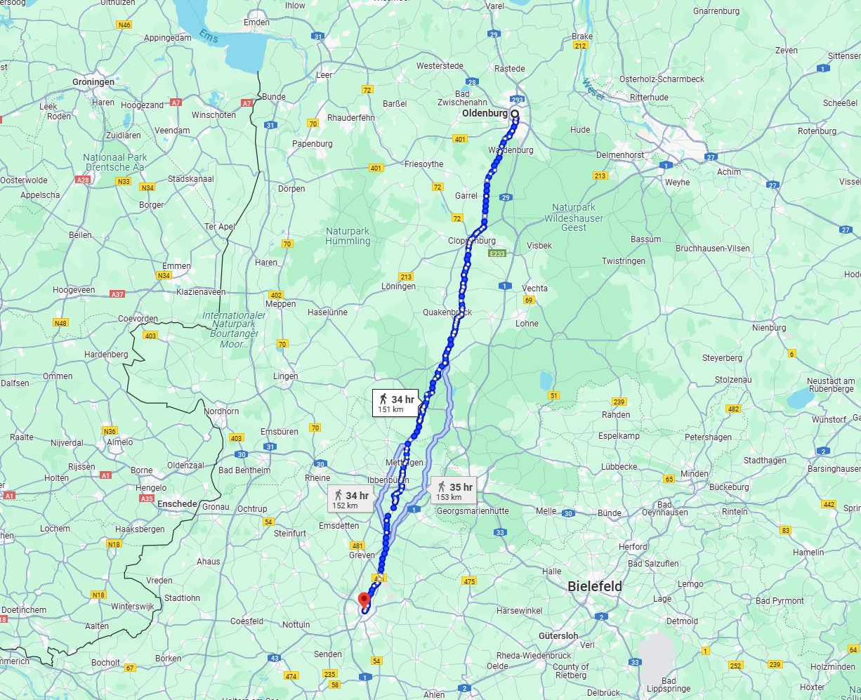 Anreise von Oldenburg Zu Münster Über 