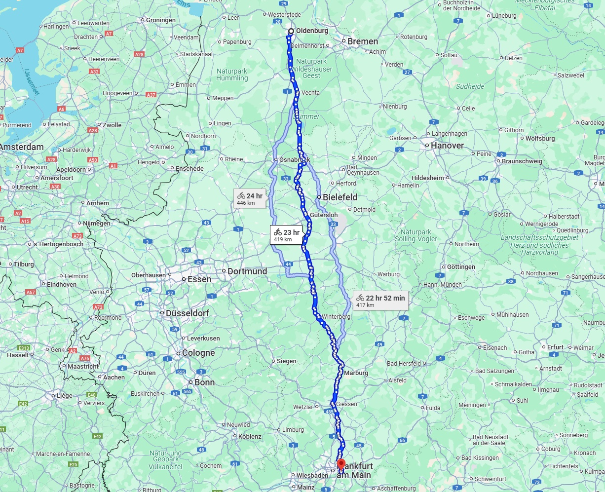 Anreise von Oldenburg Zu Offenbach am Main Über 
