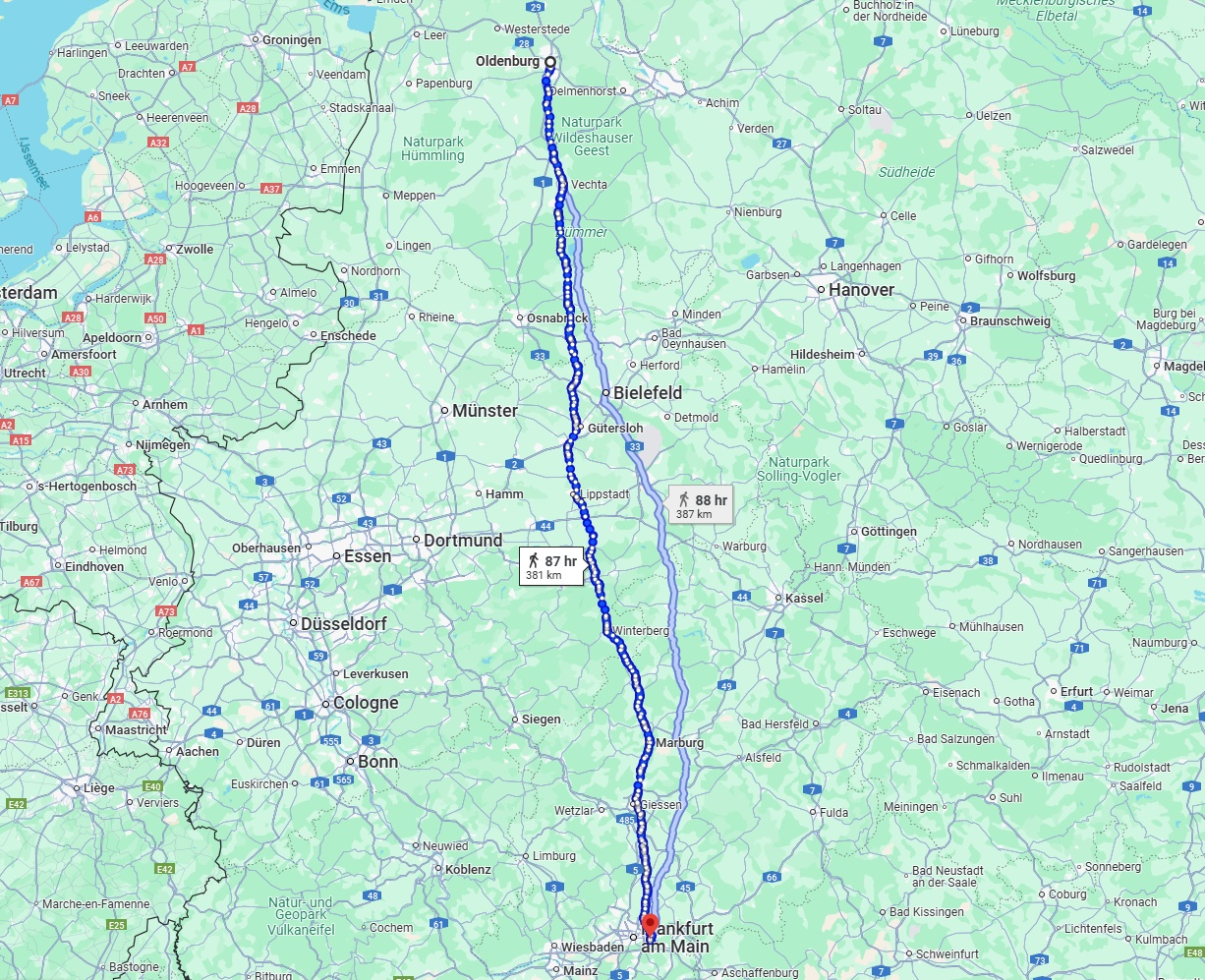 Anreise von Oldenburg Zu Offenbach am Main Über 