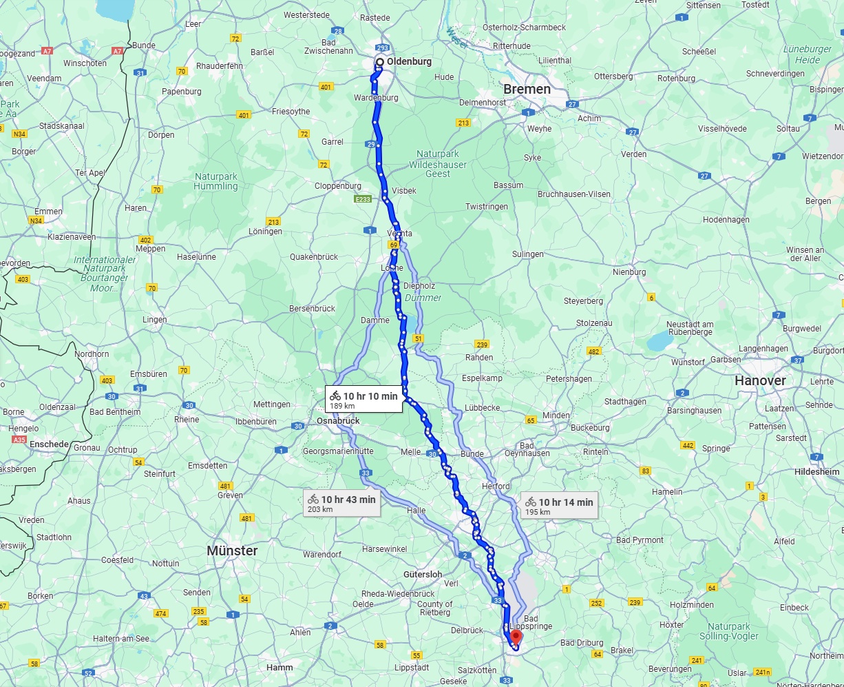 Anreise von Oldenburg Zu Paderborn Über 