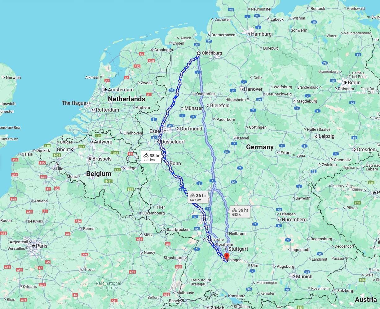 Anreise von Oldenburg Zu Reutlingen Über 