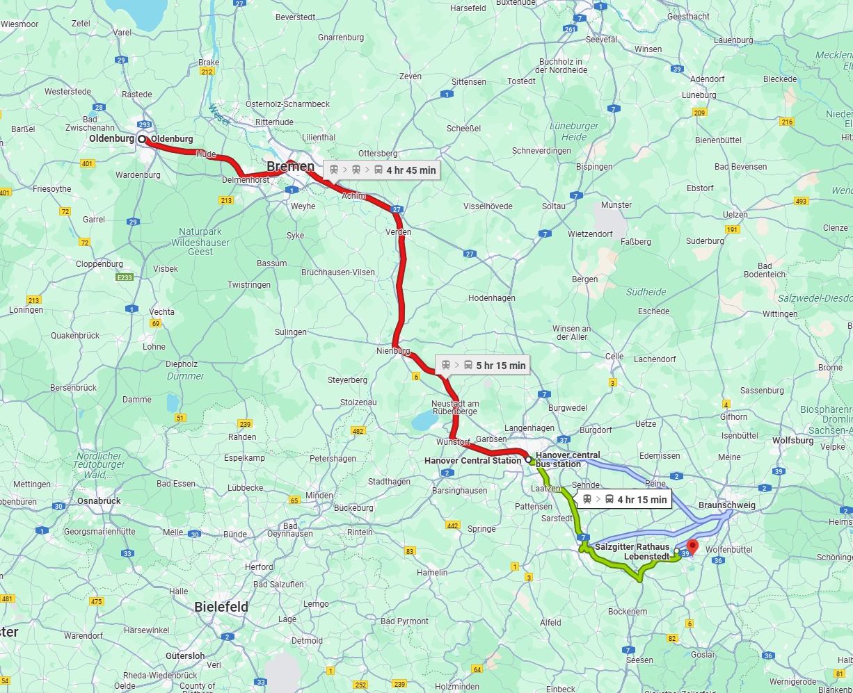 Anreise von Oldenburg Zu Salzgitter Über 