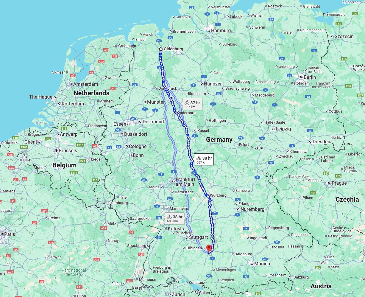 Anreise von Oldenburg Zu Ulm Über 
