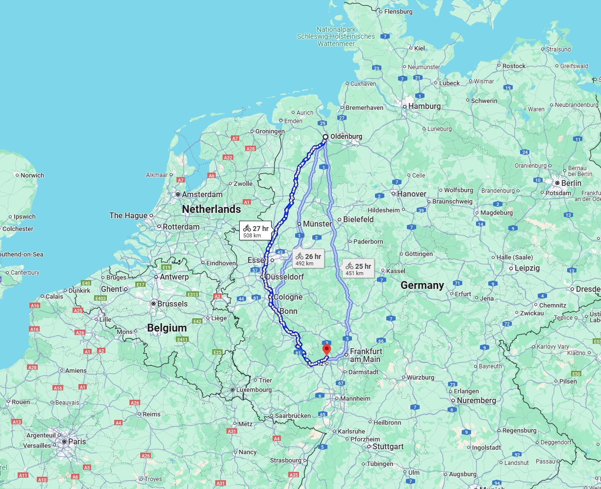 Anreise von Oldenburg Zu Wiesbaden Über 