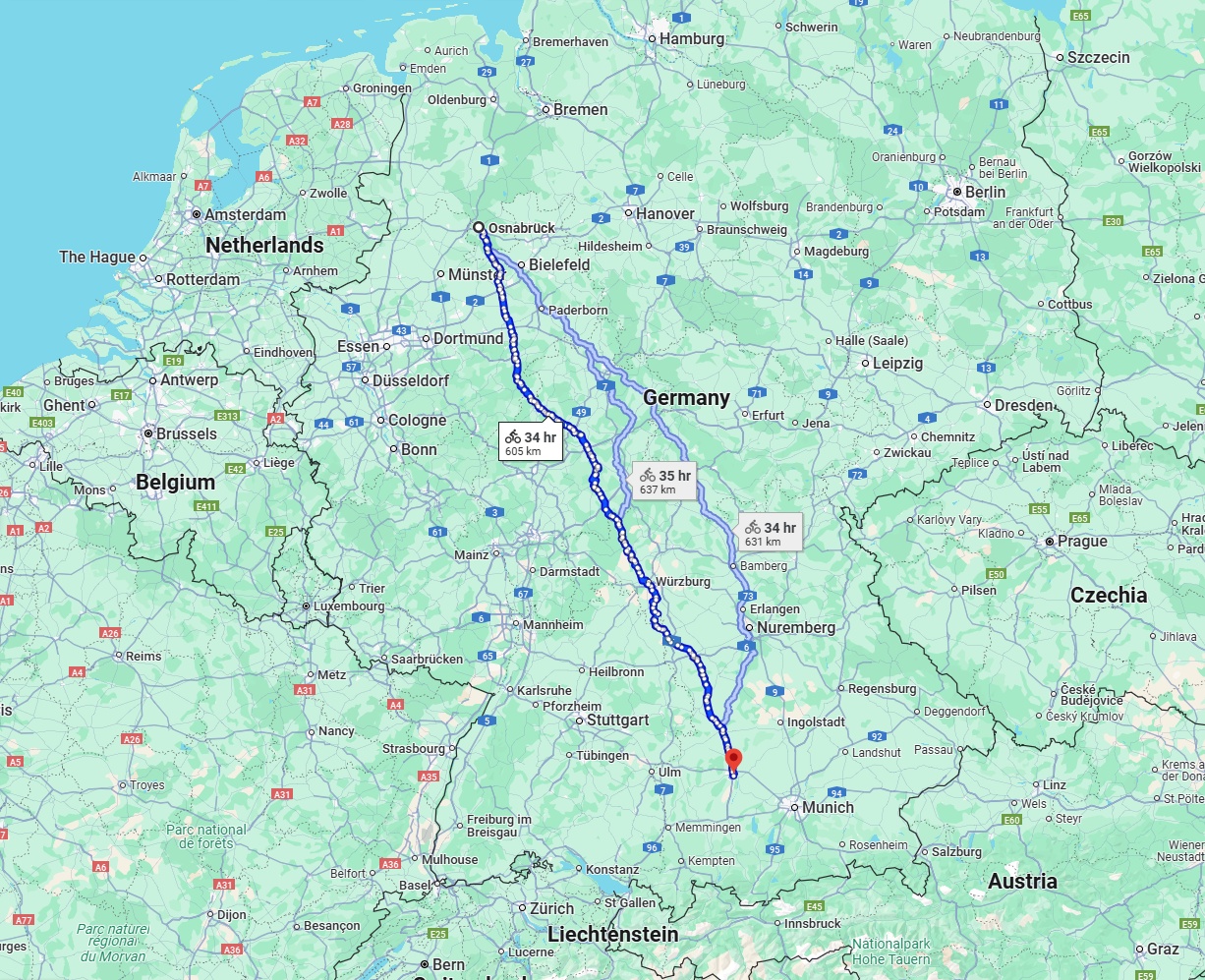 Anreise von Osnabrück Zu Augsburg Über 