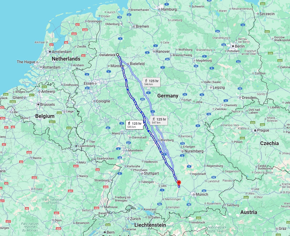 Anreise von Osnabrück Zu Augsburg Über 