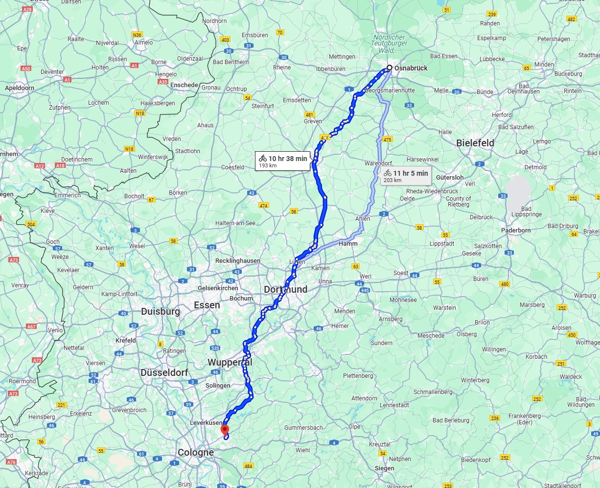 Anreise von Osnabrück Zu Bergisch Gladbach Über 