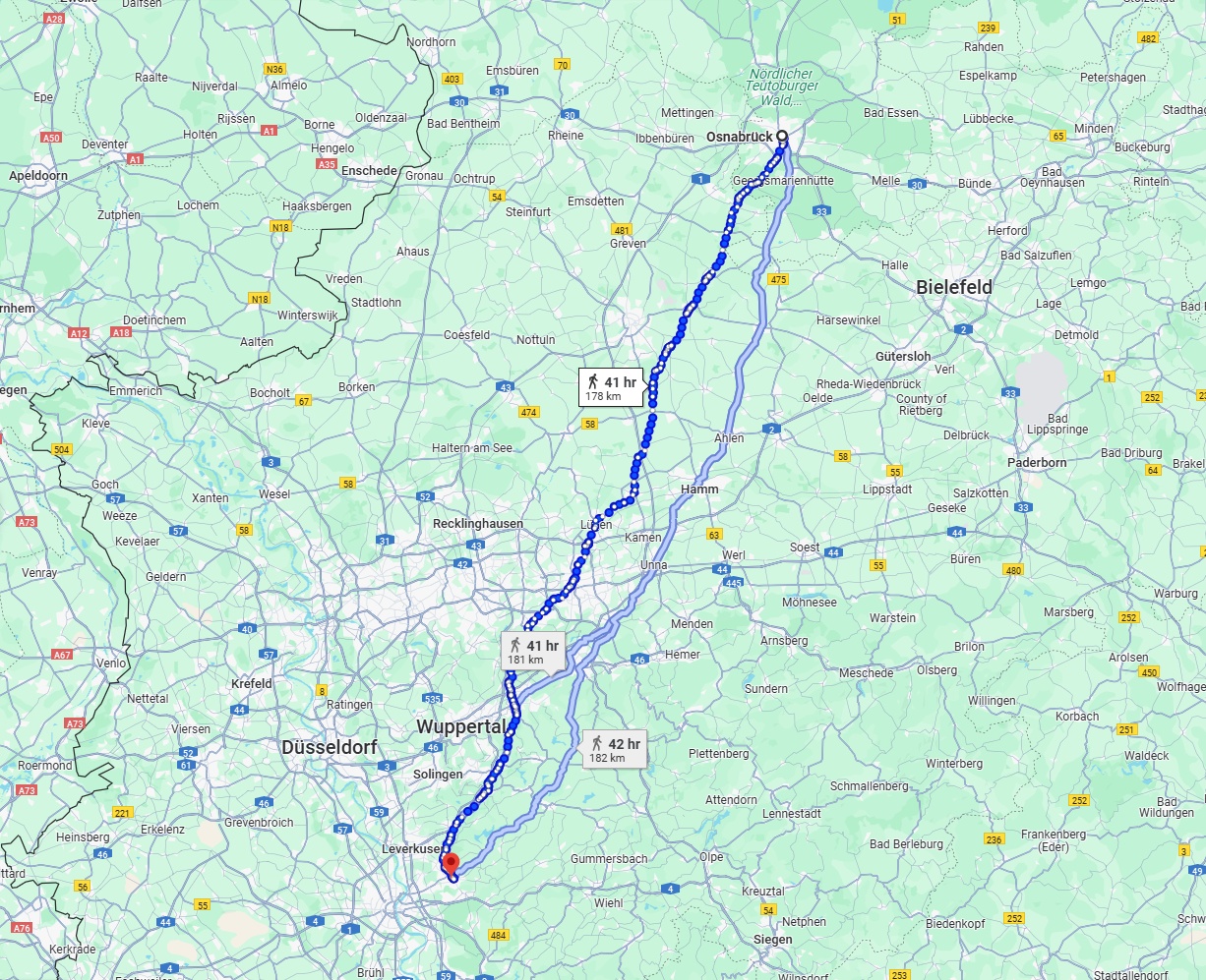 Anreise von Osnabrück Zu Bergisch Gladbach Über 