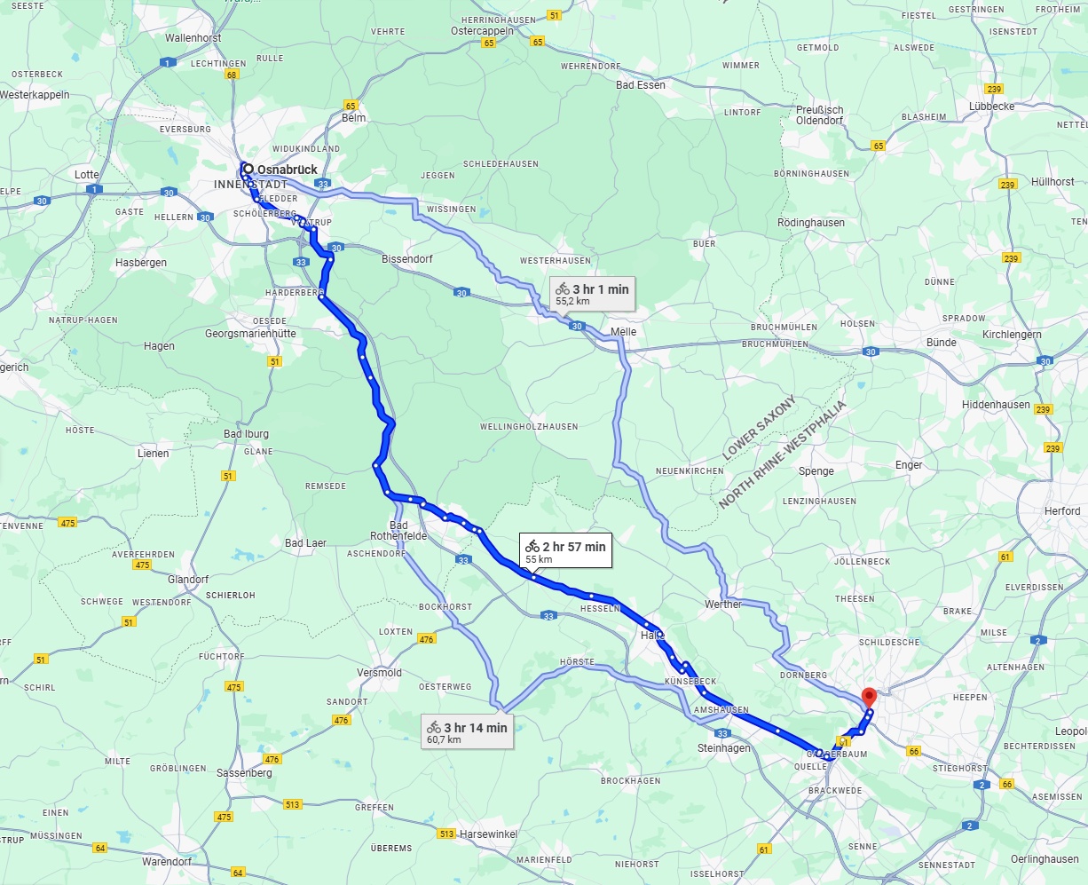 Anreise von Osnabrück Zu Bielefeld Über 