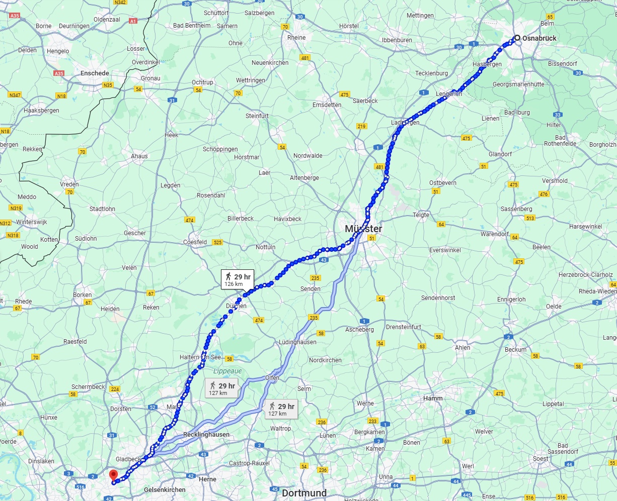 Anreise von Osnabrück Zu Bottrop Über 